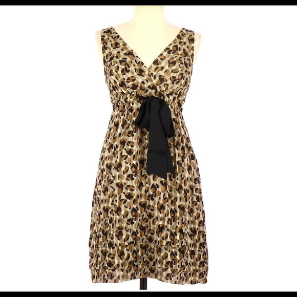 BCBGMaxAzria Dresses & Skirts - Bcbg silk animal print cocktail dress size 4
